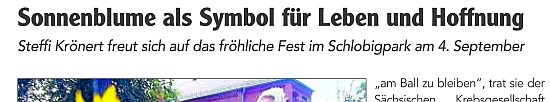 Artikel in der Freien Presse vom 31. 08. 2010