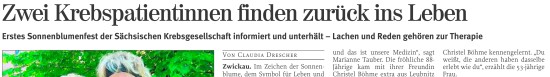 Artikel in der Freien Presse vom 06.09. 2010