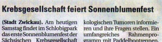 Artikel im Wochenspiegel vom 04.09. 2010